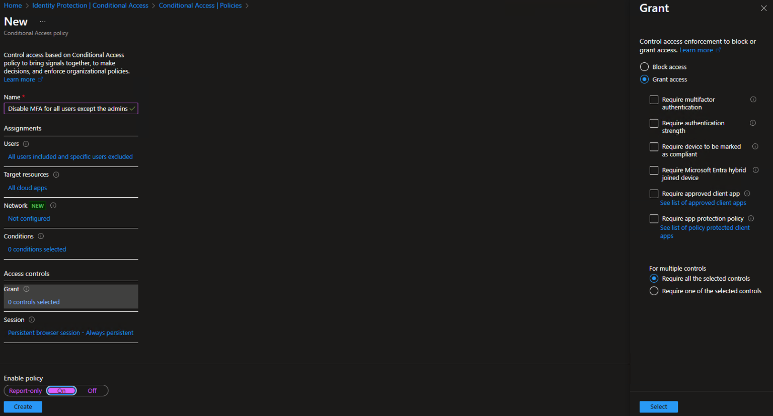 How to disable MFA for all users except the admins in the M365 ...